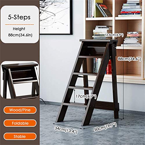 Escalier simple en bois pliant 5 marches multicolore disponible