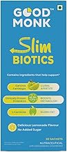 Good Monk Slimbiotics with Garcinia Cambogia, L-Carnitine, Prebiotics & 40 Bn CFU Probiotics | Weight Loss for Women & Men | Boosts Metabolism & Reduces Cravings Naturally | 30 Days Pack
