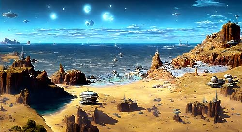 Affiches sur toile Ufos in the Sky grand format résistant pour remplacer le papier fragile