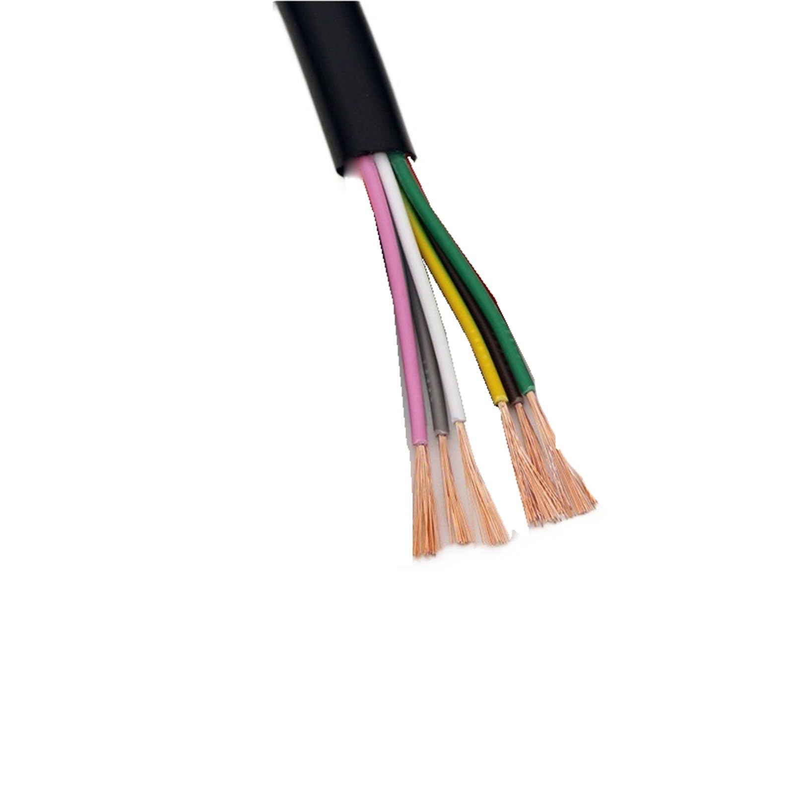 Hauptleitung Fest 15 AWG Elektrokabel 1,5 mm2 schwarz 2 Adern 18 Adern Pins Kupferleiterdraht Verbinder Webstuhl (Size : 6 Cores 3 Meters)