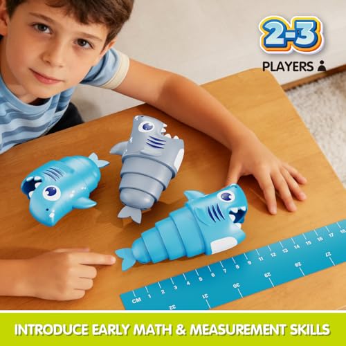 MINGKIDS Shark Fishing Game for Kids - Preschool Math Games for 3 Year Olds, Toddler Fine Motor Learning Toys, Fun Family Board Games for Boys and Girls Ages 3-5 - Image 9