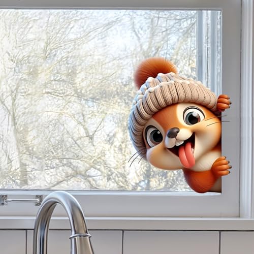 Vinilos adhesivos Achang Ardilla para pared infantil miniatura 5