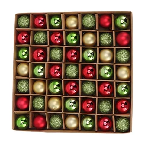Pack of 49 Shatterproof Mini Christmas Baubles Cover