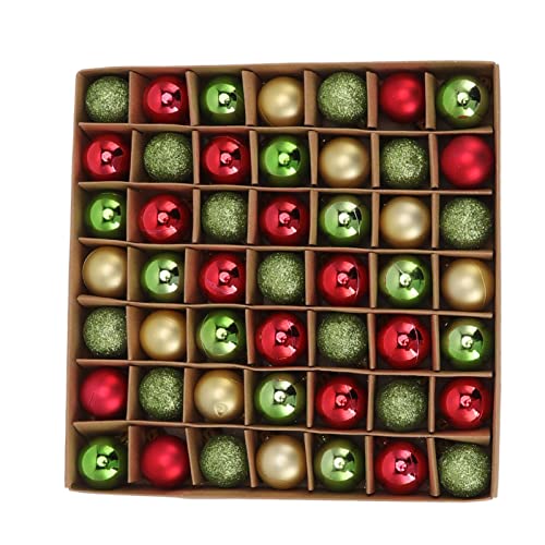 49pcs Shatter -Profle de Navidad B Adornos para Vacaciones W Party Decor Red G D