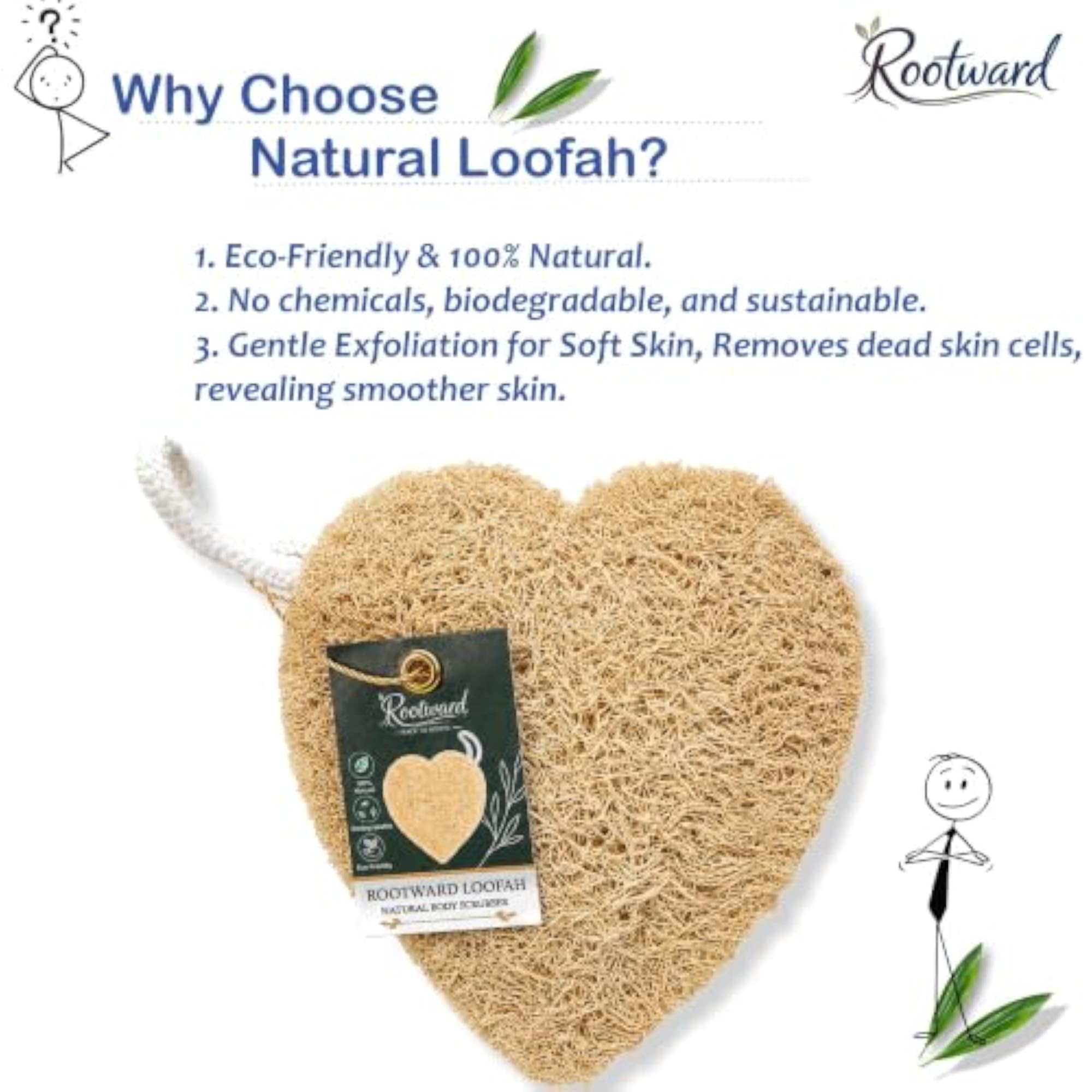 Natural Loofah, Gentle Exfoliating Bath Sponge
