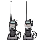BaoFeng UV-5R Upgrade Version UV-5XP Extended Battery VHF UHF Two Way Radio 7.4v 8W Dual-Band Walkie Talkie 2 Pack