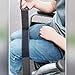 Wheelchair Thigh Strap Leg for Keeping Legs Together Users Support Elderly Dementia Paralysis Parkinson's Spasm Stabilization Strap Leg Straps Wheelchair Patient Protection Belt Seat User（Black） (1)