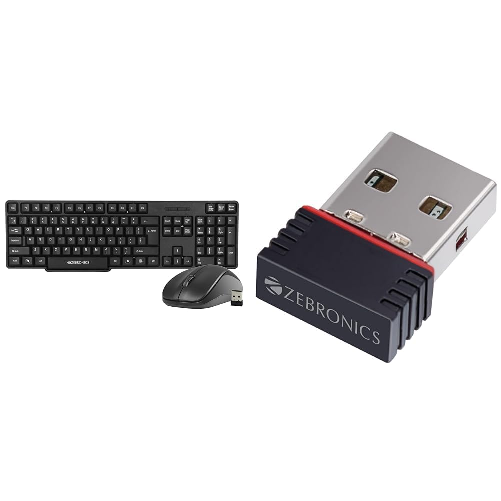Zebronics Zeb-Companion 107 USB Wireless Keyboard and Mouse Set with Nano Receiver (Black) (B0BP11LTMJ) Amazon Price History, Amazon Price Tracker
