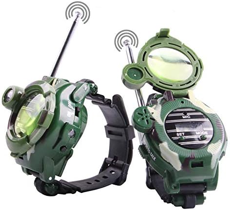 Mokiki Walkie Talkie Watches for Kids, Two-Way Long Range Radio Transceiver, Digital Wrist Walky Talky Wrist Watch Outdoor Interphone with Flashlight, Cool Interactive Toy Christmas, 2 Packs