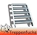 Produktbild 5 Stufen Stahltreppe Breite 60cm Geschosshöhe 70-105cm / Robuste Außentreppe / Wangentreppe / Stabile Industrietreppe für den Außenbereich / Inklusive Zubehör