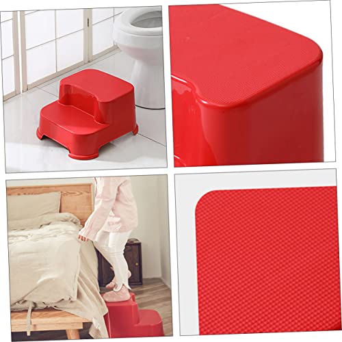 Toddmomy Escadote Infantil 1 Peça Treinamento Penico Infantil Para Dois Bebê Banquinho Vermelho Banh