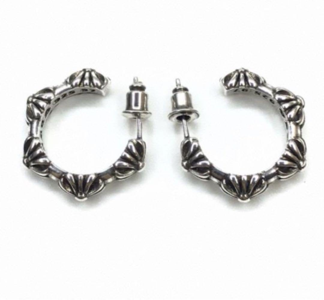 クロムハーツ クロスバンドフープ シルバーピアス