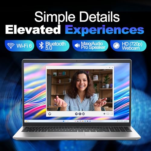 Image of Dell 15 Laptop DC15250 for Business, Intel 10-Core i7-1355U, 32GB RAM, 1TB SSD, 15.6 inch FHD IPS 120hz 250nits Display, Backlit Keyboard, Fingerprint Reader, Copilot AI, Windows 11 Pro, Sliver