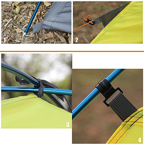 Tente de camping facile à monter double couche anti condensation 2 personnes
