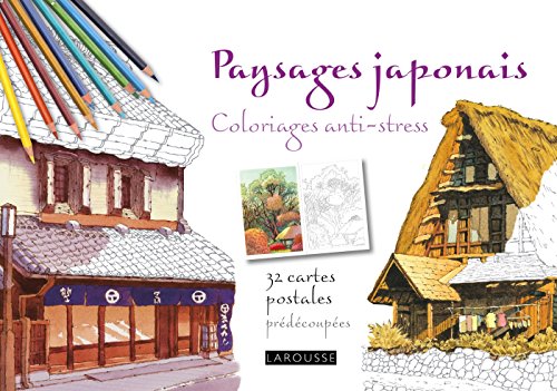 Télécharger Paysages Japonais coloriages anti-stress 32 cartes postales Livre PDF Gratuit