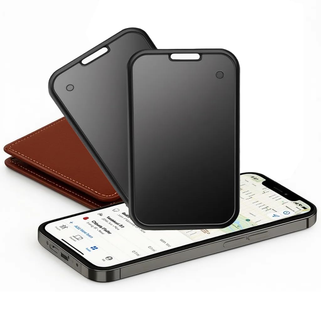 Photo 1 of 2 Pack Air Smart Tracker Card Work with Apple Find My (iOS Only) [MFi Certified] Ultra Slim Bluetooth Wallet Tracking Card Wireless Charging Waterproof Item Locator for Keys Bag Passport Purse Luggage