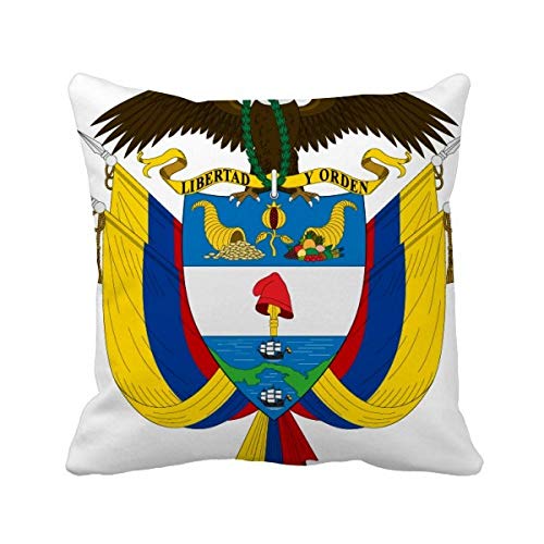 Oreiller Colombie multicolore avec insert taie carrée 40x40