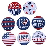 TOYANDONA 8pièces Épingles Drapeau Américain Badges Usa Épingles Patriotiques Broches Pour Jour De Indépendance