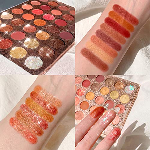 DAGEDA 35 Colors Eyeshadow Palette, Mashed Potato Eye Shadow For Professional Makeup or Beginner, Matte Shimmer Sequin Highly Pigmented Eye Makeup, Long Lasting Waterproof Easy To Color, Cruelty Free