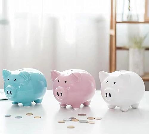 Miniatura 5 de ZCHING Funny Pig Piggy Bank - Banco de cerámica personalizado para niños, niñas, niños, niños, adolescentes, adultos, decoración de guardería
