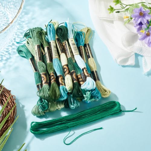 Image of FASHEWELRY 24 Skeins Embroidery Floss Thread 1mm Cross Stitch Thread Yarn