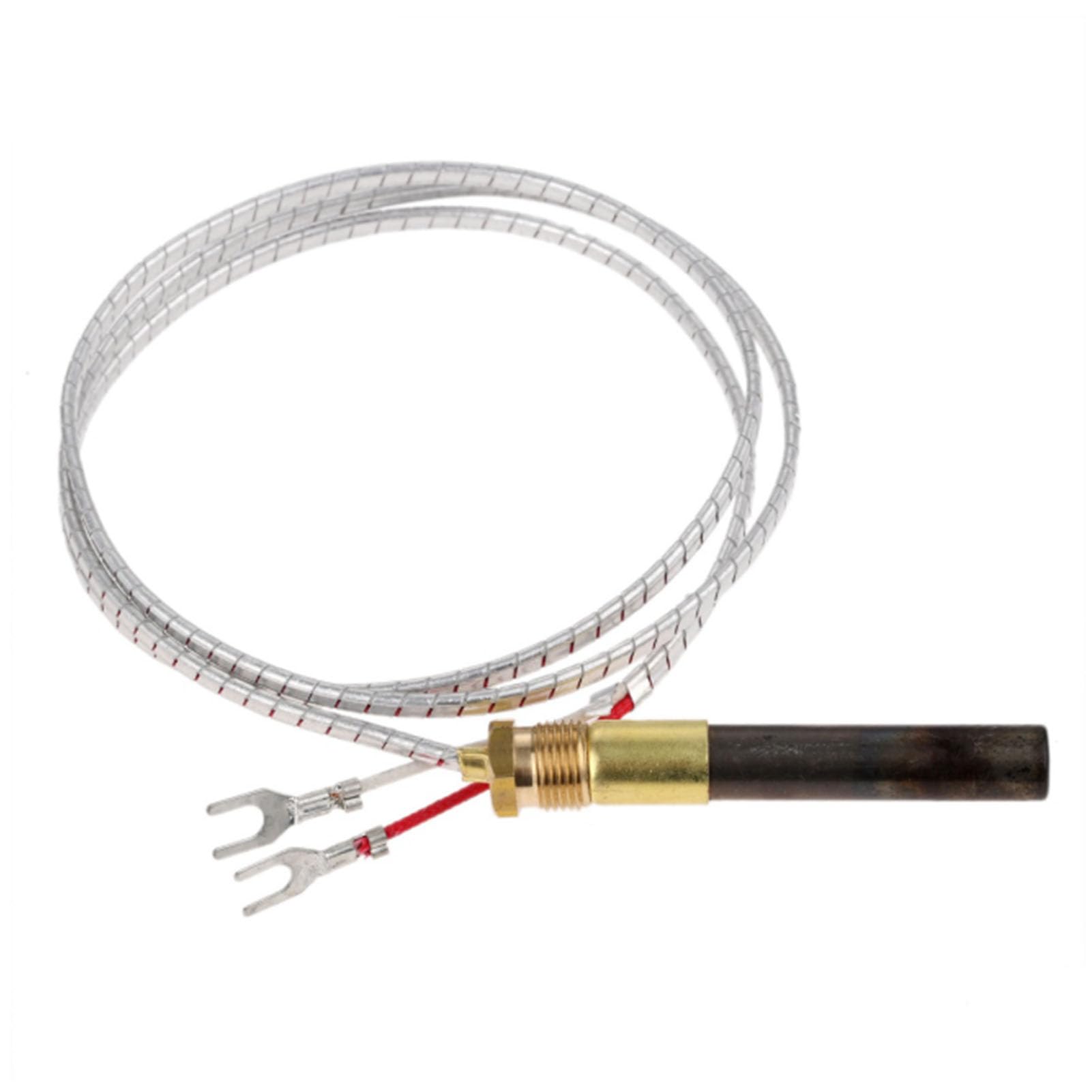 Haofy Termopila 36 Pollici 750mV, Generatore Termoelettrico 304 Acciaio | Riscaldamento in 60 Secondi, Cavo Lungo per Valvole Profonde, Doppia Opzione di Montaggio, Ideale per Caminetti a Gas,