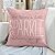 Emvency Throw Pillow Cover Cute Burlap Pink Sparkle Monogram Decorative Pillow Case Home Decor Square 16 x 16 Inch Pillowcase