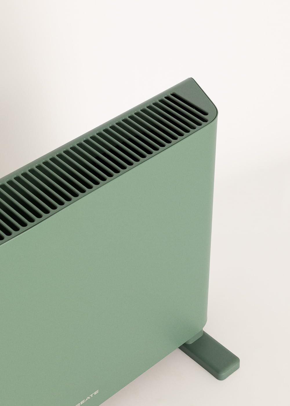 CREATE/WARM HANDY COLOURS/Convettore riscaldante ad aria Verde Sage/Funzione ventilatore e aria calda, ambienti fino a 20m², 4 modalità, leggero, basso consumo, 57x23x43 cm, 2000W
