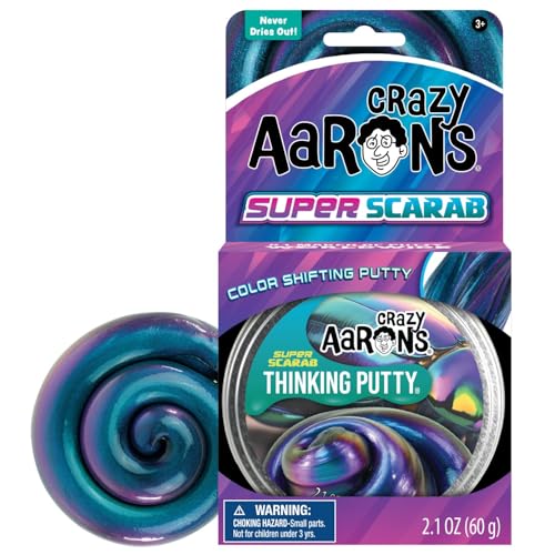 Crazy Aarons Thinking Putty - Super Scarab - Colour Shifting Putty for Kids and Adults - Creative and Endless Fun Stress Relief Therapy Toys Never Dries Out