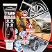 Tire Repair Glue, Black Sidewall Rubber Cement Kit, Seamless Strong Bonding, Flexible, Waterproof, Suitable for All Tire Types, Two Sizes Nail for Car, Motorcycle, Bike, Rc and More 20ml