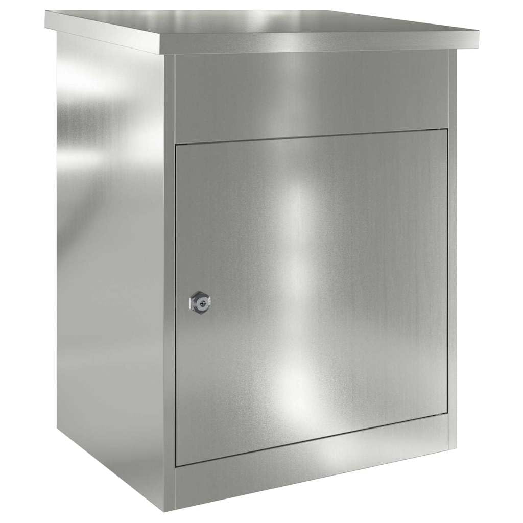 vidaXL Caja de Entrega de Paquetes Negro 44 x 35 x 59 cm, Buzón de Jardín y Terraza, Diseño Moderno, Materiales Resistente, Solución para Paquetes Seguros