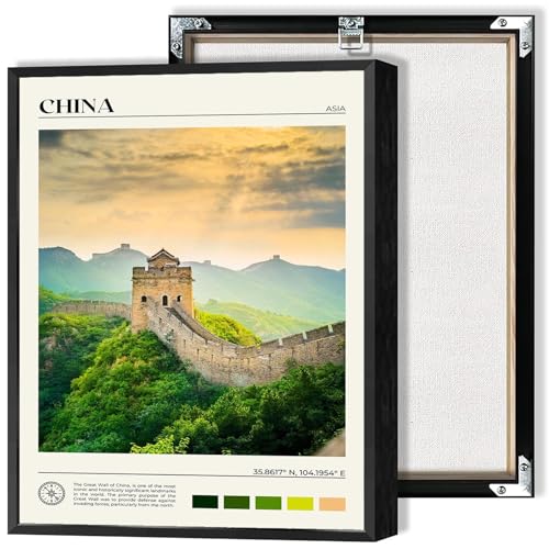Trendy The Great Wall Of Beijing Wall Art China Nature Landscape Canvas Posters China City Travel Prints Painting For Living Room Bedroom Office Wall Decor 12x16in Unframed