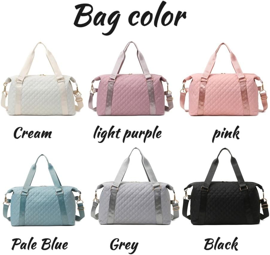 Personalized Sport Gym Bag for Girl with Chenille Letters,Custom Dance Duffel Bags, Sewn on Name Waterproof Travel Tote Bag,Overnight Weekender Bag