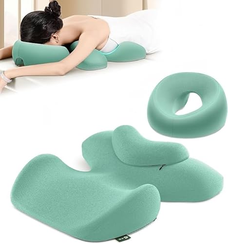 Juego de Almohadas de Masaje para Pecho y Abdomen, Cojines extraíbles y Lavables para Cabeza y Pecho para Uso doméstico, Aptos para SPA.(Green)