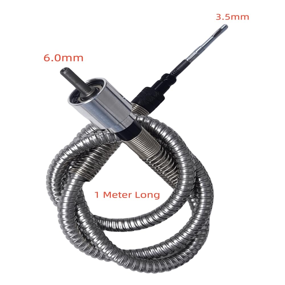 Ablenke Flexibler Welle 6 mm für Bohrer -Chuck 90 Grad Handstück+ Edelstahlwelle 1Set Mesin