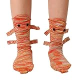 CREAMIC Knit Socks, Cartoon Knitting Cuff Socks Unisex Hand Knitted Animal Shape Winter Home Warm Fl