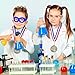 Quelay 100 Pcs 2'' Award Medals Bulk Gold Winner Medals with Neck Ribbons Metal Trophy Award Prize Gift for Tournaments, Competitions, Party, Kids and Adults(Science)
