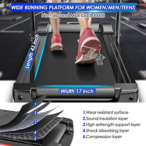 image for DR.GYMLEE Folding Shock Absorption Smart Treadmill Electric Motorized 