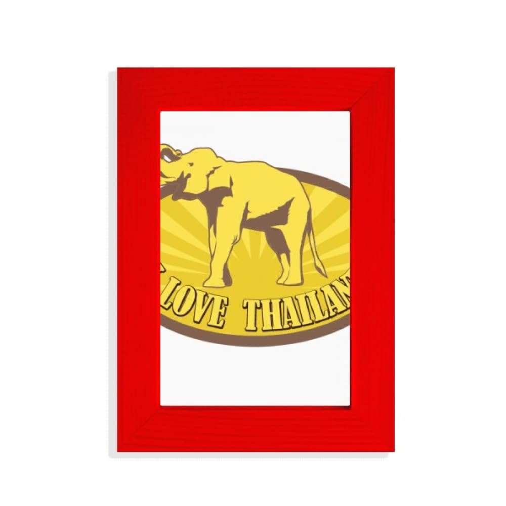 Cadre photo I Love Thailand rouge éléphant pour ranger vos photos de voyage oubliées