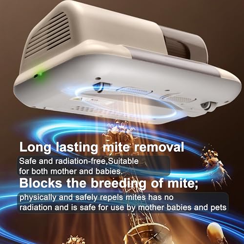 Image of OLV Cordless Mite Remover for Bed, Sofa & Cushions | Handheld Mattress Vacuum Cleaner with UV Sterilization, HEPA Filter & Strong Suction |Portable Dust & Allergen Remover for Home Cleaning