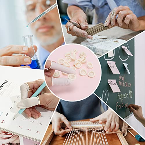 Finger Cots Small 300 Pcs Fingertips Protective Finger Cots White Disposable Finger Rubber Tips For Injured Finger,Cracked Finger,Sports #TOP4