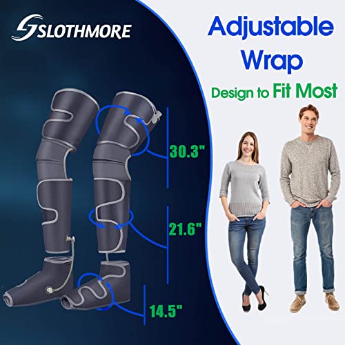 Leg Massager With Air Compression & Heat, 4-In-1 Foot Calf Thigh Knee Massager For Circulation & Pain Relief, 4 Modes 4 Intensities 2 Heat Levels, 10*2 Airbags, Compression Boots For Cramps Edema, Rls #TOP5