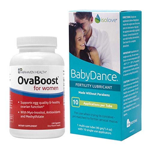 OvaBoost for Women and BabyDance Fertility Lubricant Combo