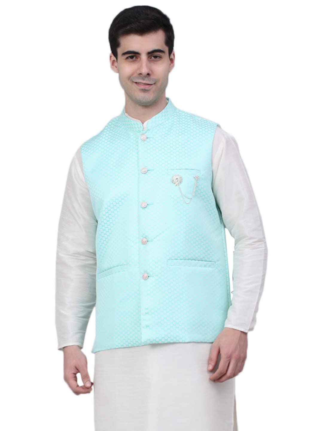 jompers Men Woven Design Nehru Jacket-picture-30