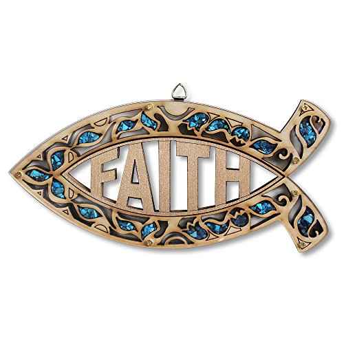 My Daily Styles Wooden Christianity Faith Ichthys Fish Wall Decor