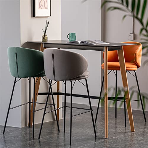 Jhkzudg Soft Technical Cloth Seat Bar Chairs Set Of 2, Upholstered Island Stools,Breakfast Counter Kitchen Chairs With Metal Legs,High Stools With Backrests & Footrests, For Home Kitchen Bar,Green #TOP1