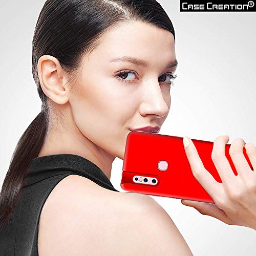 Image of Case Creation Luxurious OG Series for Vivo V15 Case Cover,Anti-Dirty Slim Case Frosted Matte Cute Candy TPU Raised Bezel (Splash of Color) Back Cover for Vivo V15 -Wine Red