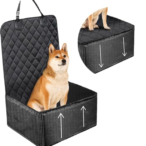 OKYUK Seggiolino auto per cani 2 in 1, impermeabile, antigraffio e antiscivolo, nero