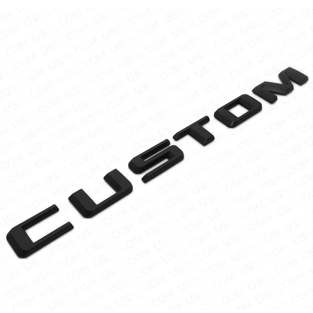 1Pc 2019-2023 Silverado 1500 Tailgate Custom Letter Logo Emblem 3D Badge Nameplate Replacement for Silverado (Matte Black)