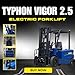 2025 TYPHON Vigor 2.5 Blue Electric Forklift 2.5 Ton Lifter Lift Truck Jitney Hi-Lo